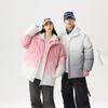 Cappotto Invernale da Uomo Nuova Moda Finto Bicolore con Cappuccio per Coppia in Cotone Ispessito e Caldo Cappotto Casual in Cotone per Adolescenti