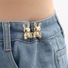 Zinc Zinc Alloy Rabbit Snaps Detachable Pant Clips Multicolour  Stylish   Tightening