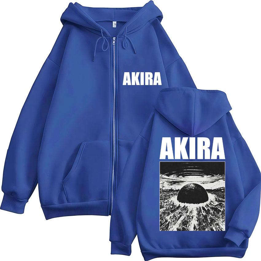 Japanese Anime New Tokyo Akira Zipper Hoodies Movie Science Fiction Masataro Kaneda Tracksuit Men's Loose Fleece Popular
