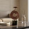 Resin Candlestick Decoration Artisanal Piece Stacked Stone Candle Holder Abstract Art Candle Stand Artistic Design Desktop