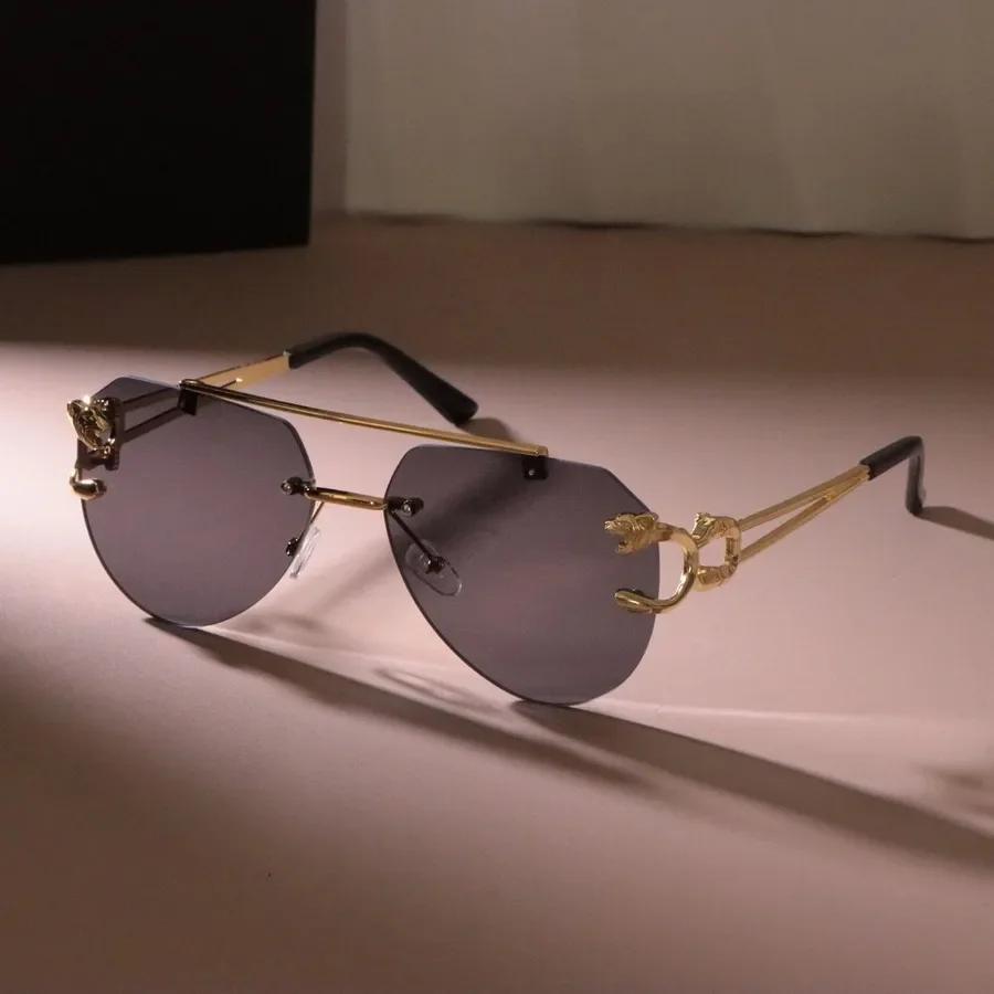 Rimless Classic Square Sunglasses Women Men Brand Designer Personality Sun Glasses Female Male Colors Mirror