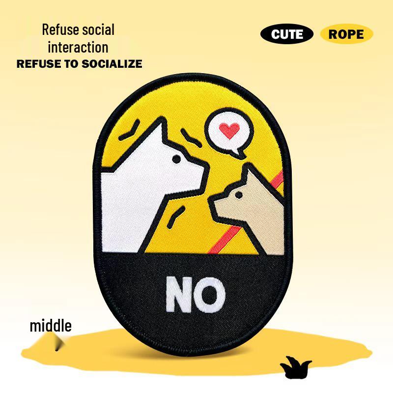 Autocolante cu Velcro pentru Lesă de Animale de Companie: Etichete de Avertizare și Decorațiuni Anti-Hrănire pentru Câini și Pisici
