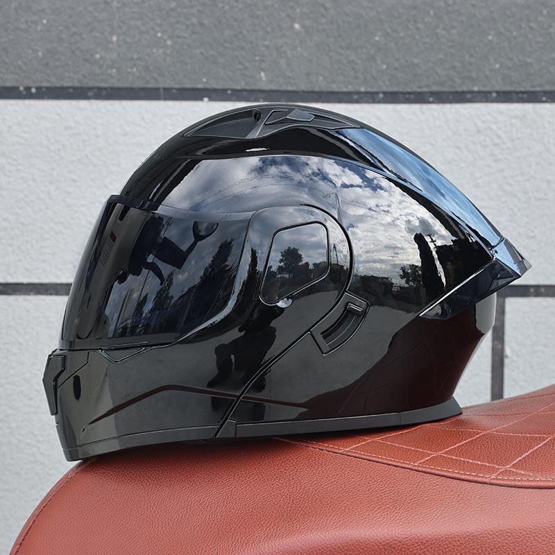 103-ORZ-Motorcycle Helmet, Men's and Women's Open Face Helmet, Dual Mirror, Summer Full Face Helmet, Four Seasons