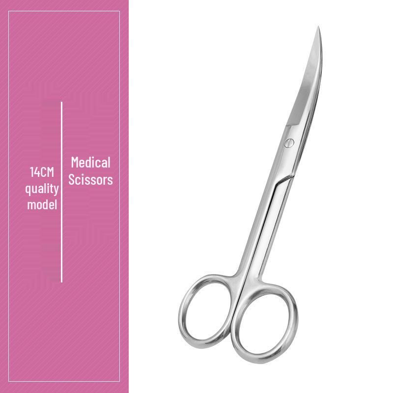 Stainless Steel Eyebrow, Nose, and Beauty Scissors with Round, Curved, and Pointed Heads