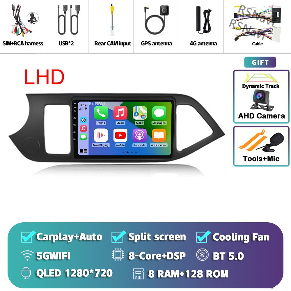Android 14 Carplay Car Radio For Kia Morning 2 Picanto 2011 - 2017 Multimedia Video Player Navigation GPS Stereo Head Unit Auto