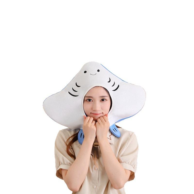 Hat Devil Fish Hood Hat, Funny Halloween, Photo Props, Cartoon Hood, Performance Props