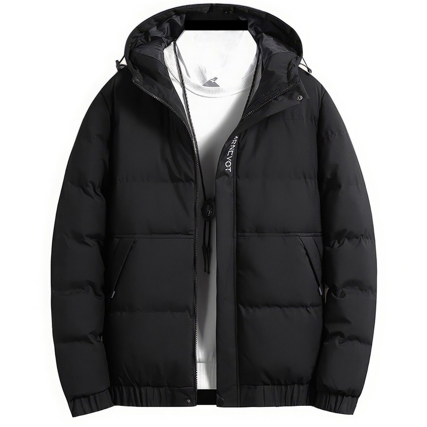 

winter cold weather plain with cold simple large L [foveitaa] Men s coat, protection, jacket, hood, thick, windproof, protection, design, warm,