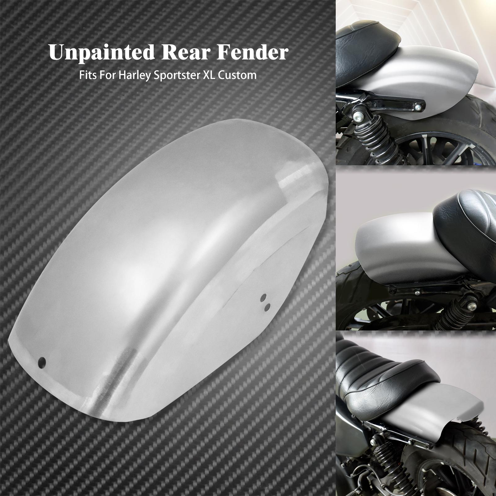 

Мотоциклетный глянцевый черный короткий плоский задний брызговик Bobber Cafe Racer, брызговик для Harley Sportster XL883 XL1200 Rear Fender Mudguard