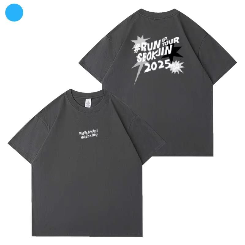 

Jin Runseokjin EP Тур 2025 Футболка Летняя Хлопковая С Коротким Рукавом Мужская Женская Футболки Корейский Певец Новый Альбом Эхо Графическая Футболка M