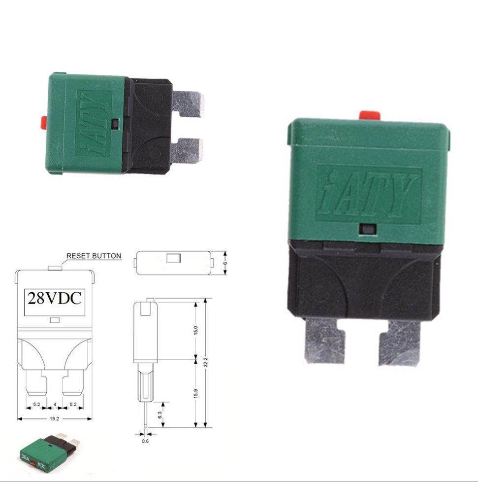 1PC 28V 30A Mini Fuse Circuit Breaker Replacement For Race Car Accessories
