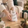 Minimalist Winter Seasonal Accents 3D Printed Christmas Tree Candle Holder, Spiral Small Shaped Modern Holiday Atmosphere Lighting Tealight