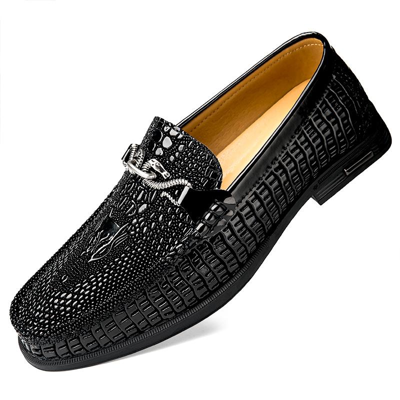 

Модные роскошные мужские туфли из натуральной кожи высокого качества. Мокасины без застежек. Модный и трендовый стиль. Обувь для вечеринок и ночных клубов. 44 чёрный