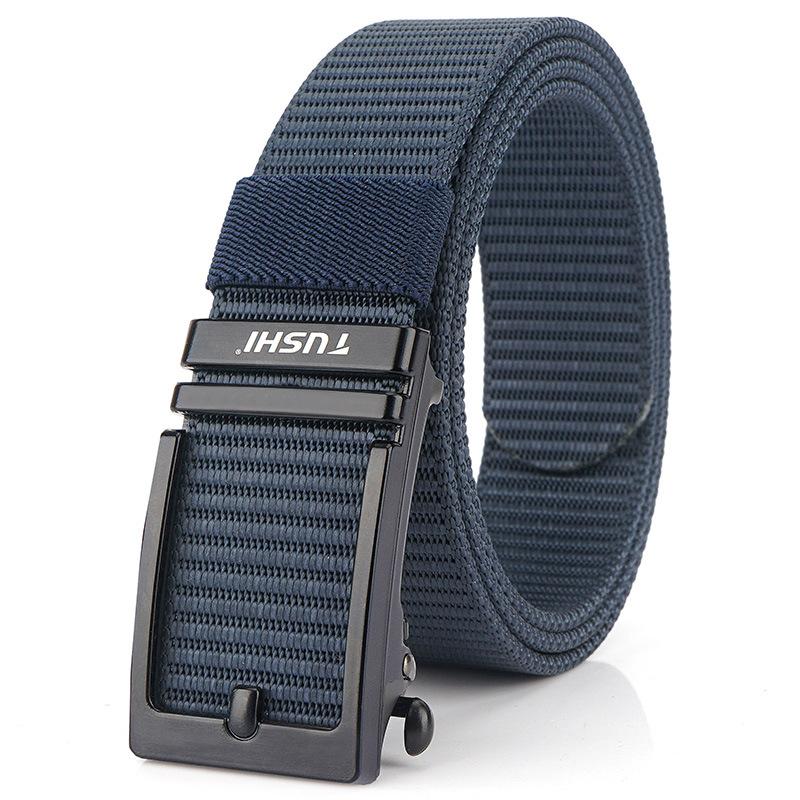 Noua centură pentru navetă pentru bărbați cu centură de nailon cu cataramă automată, centură groasă versatilă pentru petrecerea timpului liber în aer liber