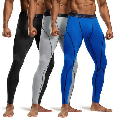 Compression Sports Tights for Cold 3 Pairs Sports Compression Running Training Sports Warm Innerwear [ATHLIO] Tights, Men, Winter, Protection,