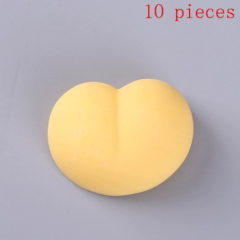 10/30Pcs Stereo Relieve Stress Peach Bum Sticker Mobile Phone Decoration Accessories Fun Butt Mochi Squeeze Toy