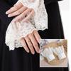 Damen Spitze Manschetten Weiß Abnehmbar Fake Ärmel Hochzeit Brautkleider Zubehör Pullover Manschette Dekorativ Cosplay Zubehör