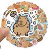 50PCS Capybara Stickers Cute Cartoon Animal Sticker Waterproof Vinyl Decal for Water Bottle Laptop Guitar Car Luggage Skateboard