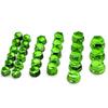 Šrouby 8-20mm 30ks/sada Krytky matic šroubů pro motocykl Dekorace krytů šroubů motocyklu vhodné pro Yamaha Kawasaki Honda Zelená