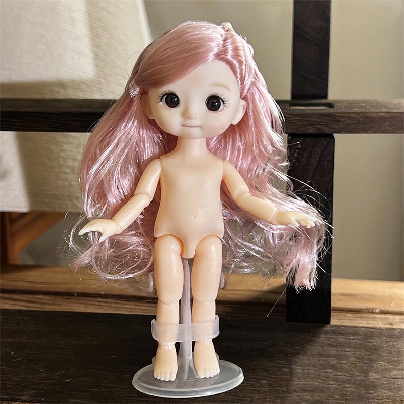 1 Pcs 16Cm Doll With Different Expressions, Cute 1/8 Bjd Doll, 13 Joint Movable Doll Girl Toy