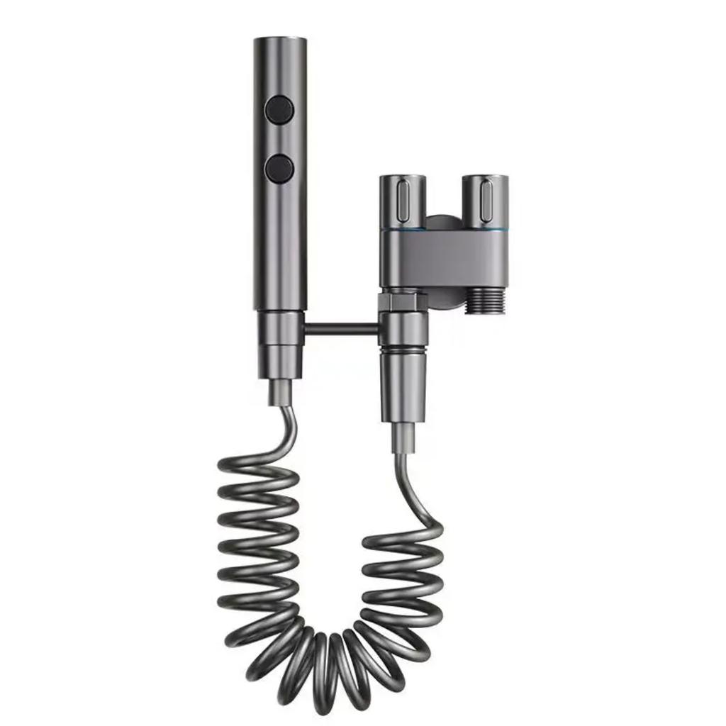 Handbidet-Sprühset, Dual-Spritzpistole aus Edelstahl, Dusche, Hand-WC-Bidet, Wasserhahn, Sprühdusche, Selbstreinigung
