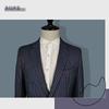 Menseye Vertical Stripes Casual Youth Suit Outwear