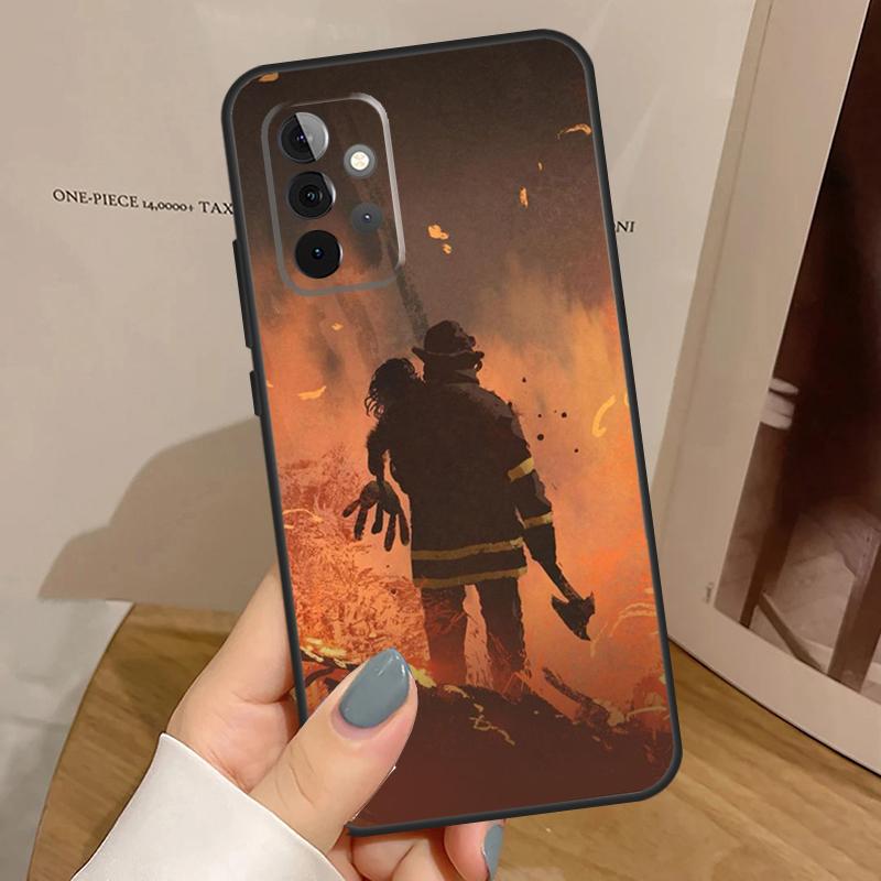 Cool Firefighter Heroes Fireman Phone Case For Samsung Galaxy A32 A52 A12 A53 A33 A23 A13 A54 A34 A14 A51 A15 A25 A35 A55