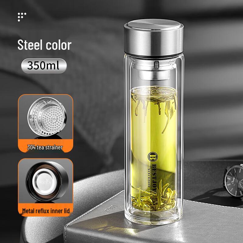 Fuguang Shixi Double Wall Insulated Glass Tumbler