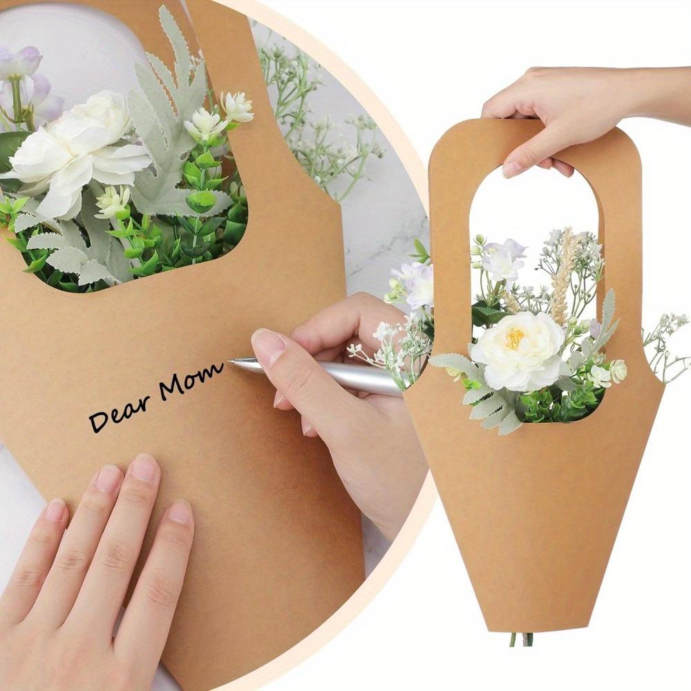 10KS Květinové papírové sáčky Balení dárků pro svatební party Dekorace Materiál Taška na narozeninový dárek Dekor Den svatého Valentýna