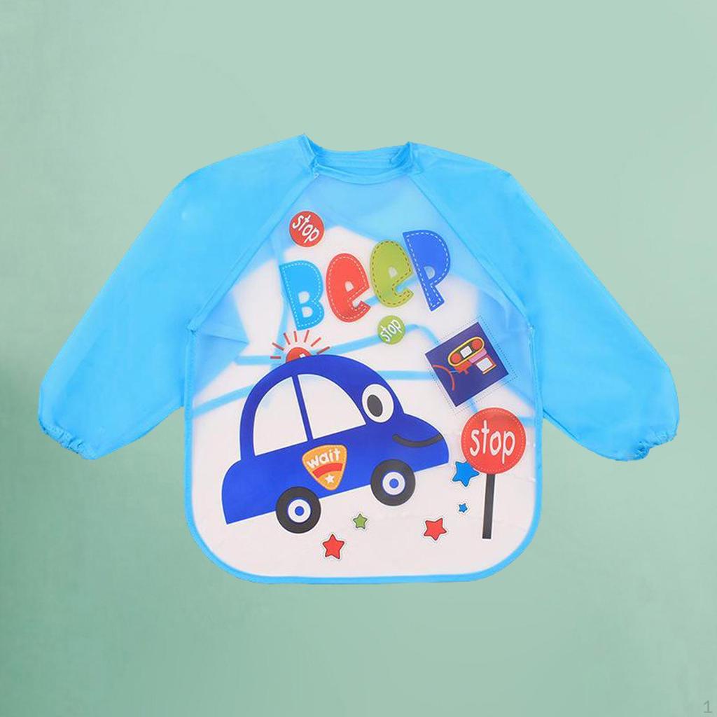 Apron Waterproof Painting Colorful Long Sleeve baby 1-5