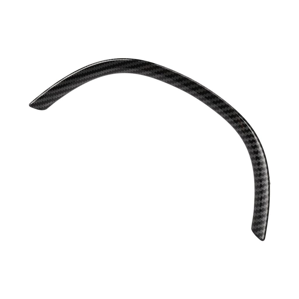 Steering Wheel Panel Cover Decor Sticker Strip Trim Fit for 5 Series F10 2011‑2017Carbon Fiber Style Glossy Black