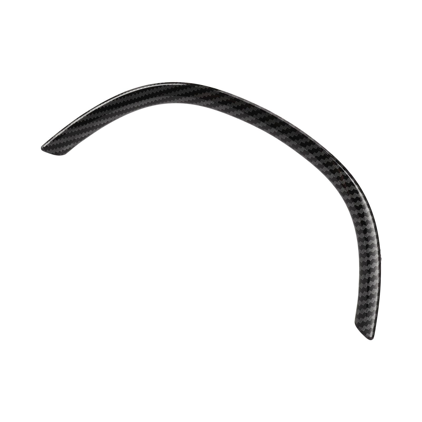 

Steering Wheel Panel Cover Decor Sticker Strip Trim Fit for 5 Series F10 2011‑2017Carbon Fiber Style Glossy Black