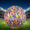 Mighty Morphin Power Rangers Print Size 5 Soccer Ball, PU Wear Resistant Football for Match Training and Daily Practice, Birthday Gift for Soccer Fans