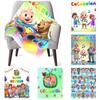 Luxurious Cocomelon Theme Flannel Blanket Super Soft And Warm For Baby And Kids
