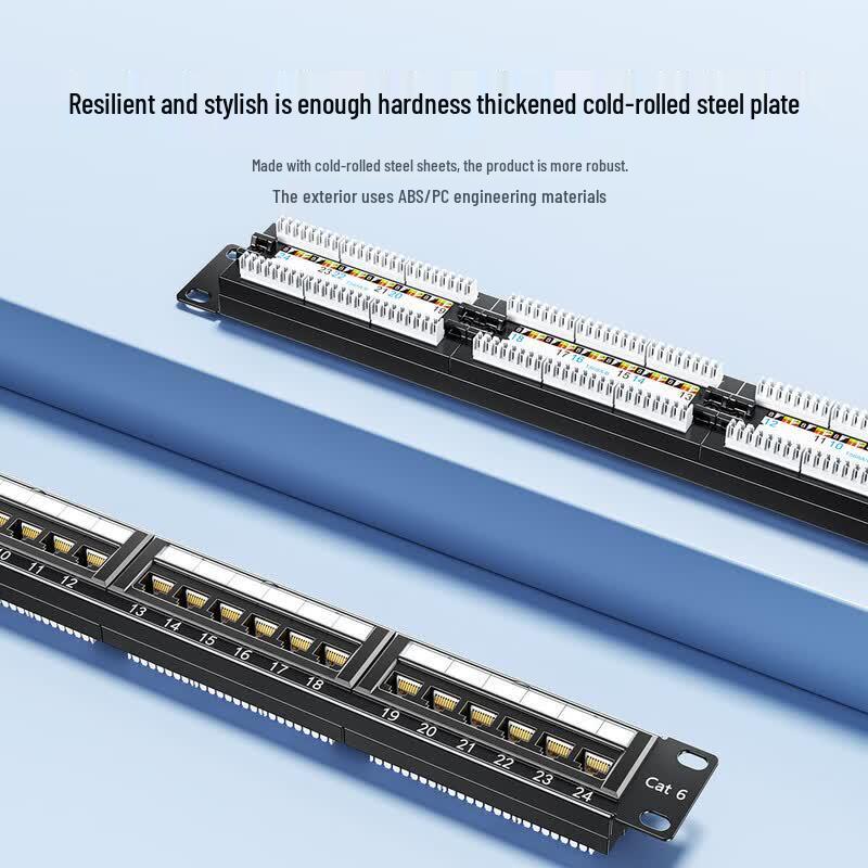 SAMZHE Cat6 Gigabit 24-Port Patch Panel