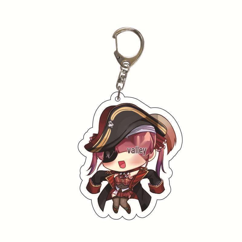Murasaki Shion HOLOLIVE Double-Sided Acrylic Anime Keychain Pendant 55mm