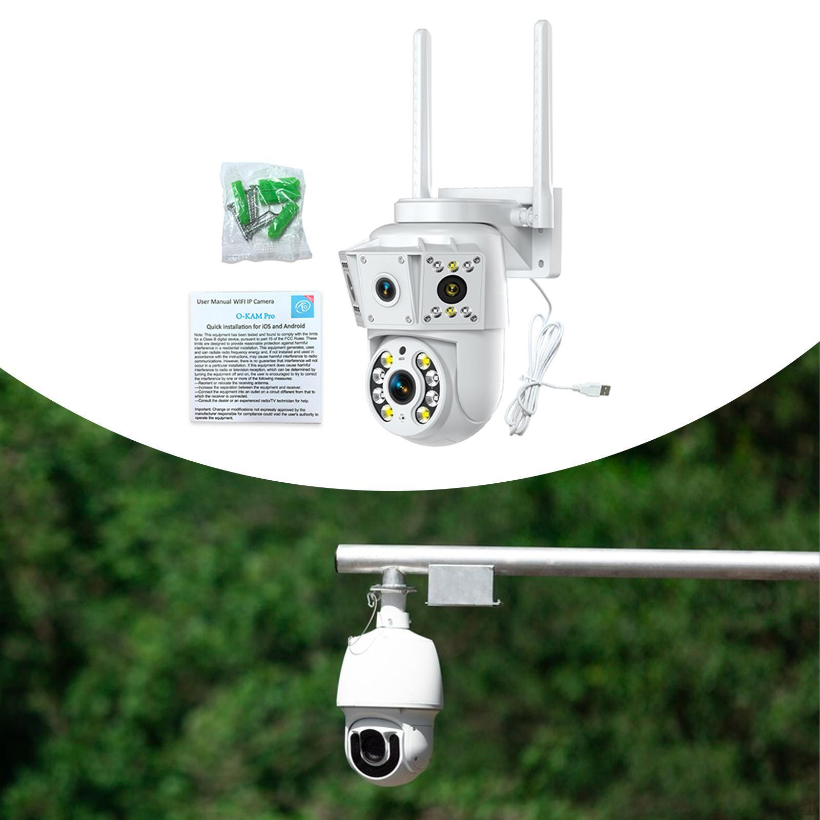 

Pan Tilt Security Camera 200W Humanoid Detection Utility Indoor Outdoor Use Compact 2 Way Talk