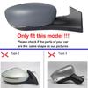 For Renault Zoe -2024 Clio Captur 2017-2018 ABS Car Rearview Side Mirror Cover Wing Cap Exterior Door Trim Adhesive Sticker