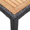 VidaXL Mobilier à dîner de jardin 5pcs et coussins Résine tressée Noir