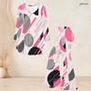 Women Plus Size Round Neck Three Quarter Sleeve Printed Flared Top And Flared Pants Two Piece Set
