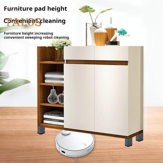 4Pcs Rectangle Furniture Riser Stackable Heavy Duty Bed Riser Anti-slip Washing Machine Refrigerator Desk Couch Chair Sofa Leg Lift Heightening Foot