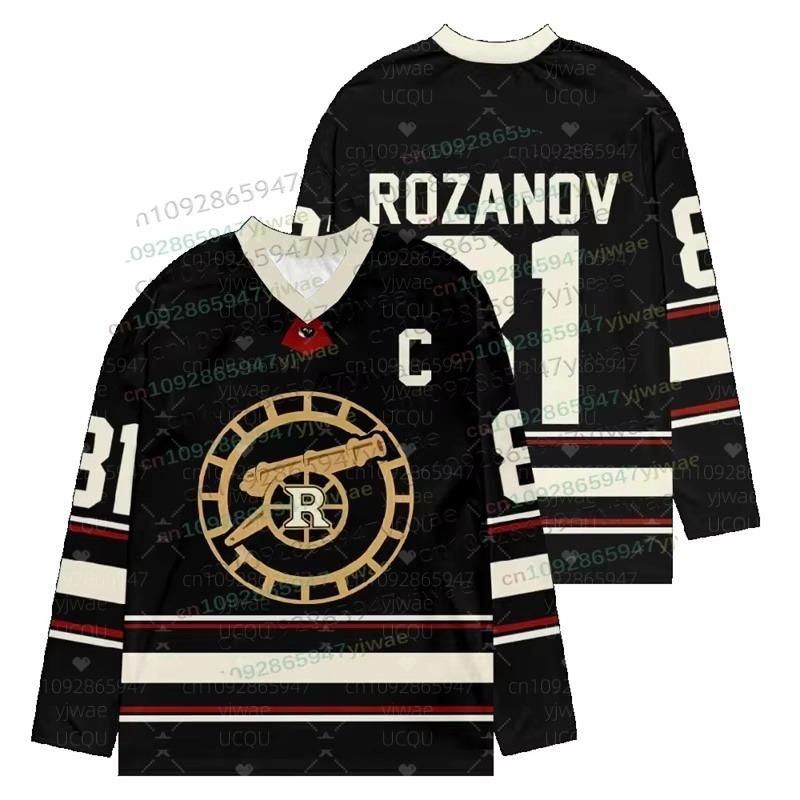 Maglia Hockey Rivalità Riscaldata Sportswear Donna Uomo Moda Traspirante Maniche Lunghe T-shirt Oversize Scollo a V T-shirt cosplayTop