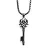 A Titanium Steel Key Pendant, Punk Necklace, Retro Trendy Men'S And Women'S Stainless Steel Cast Totem Pendant