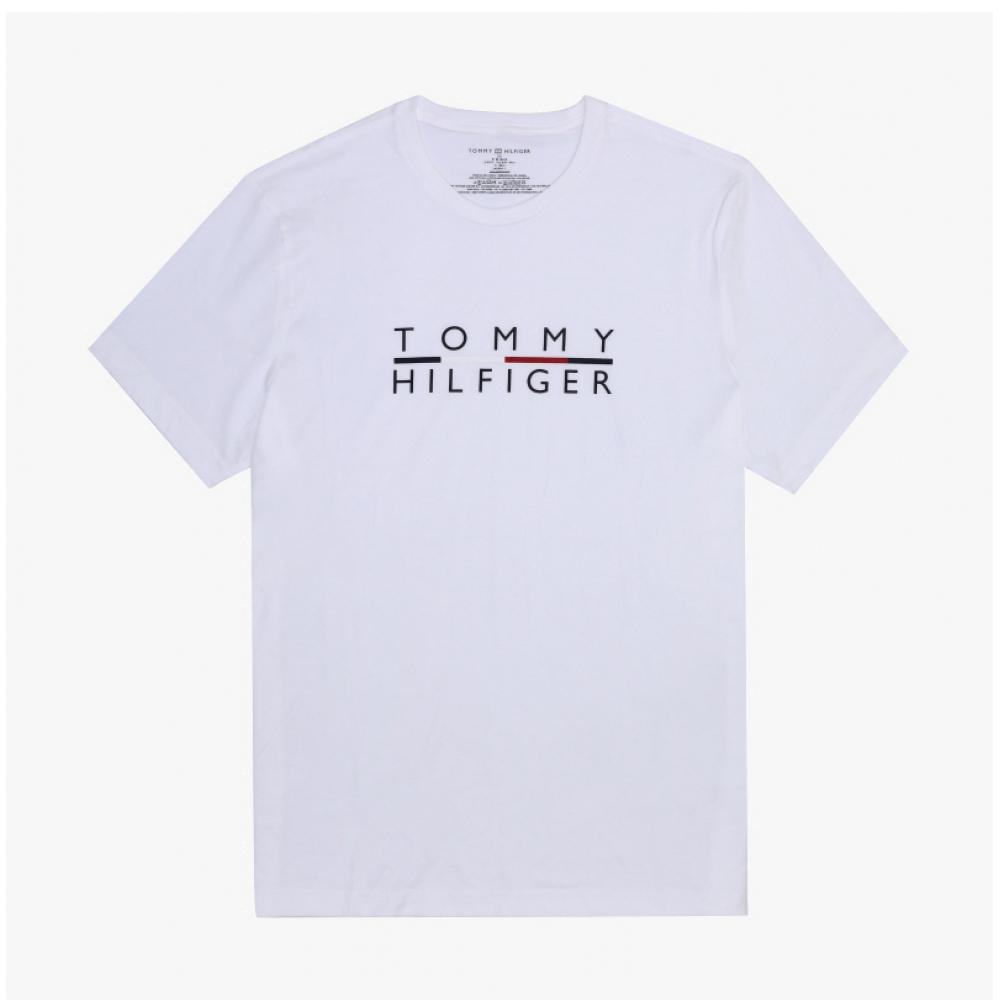 Tommy Hilfiger 09t4498 100 Logo Herren S Kurzarm-T-Shirt