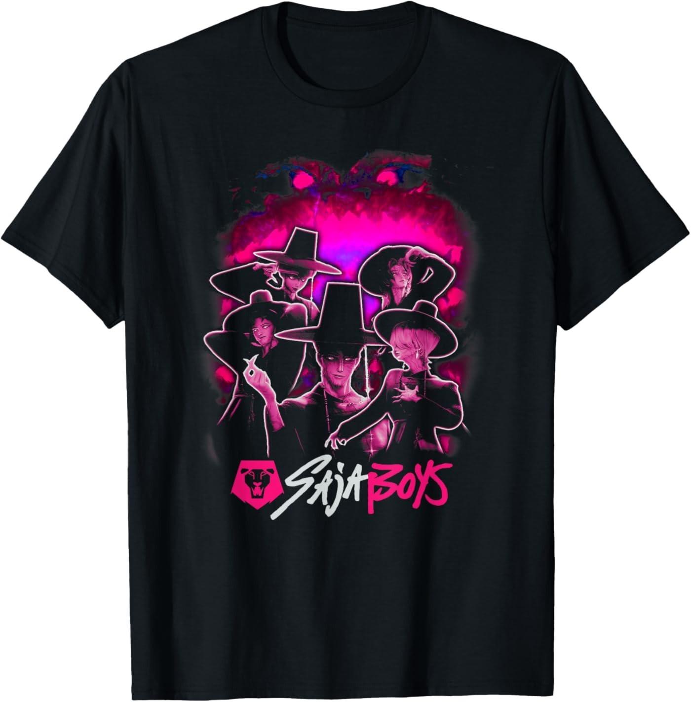 Kpop Demon Hunters Saja Boys Demon Form Group Shot T-Shirt S