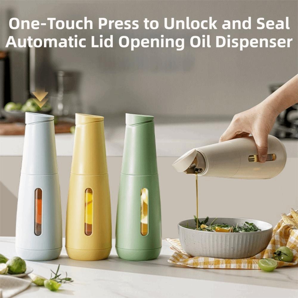 Light Proof Glass Kitchen Oil Condiment Bottle Auto-Seal Oil Bottle  Seasoning Storage