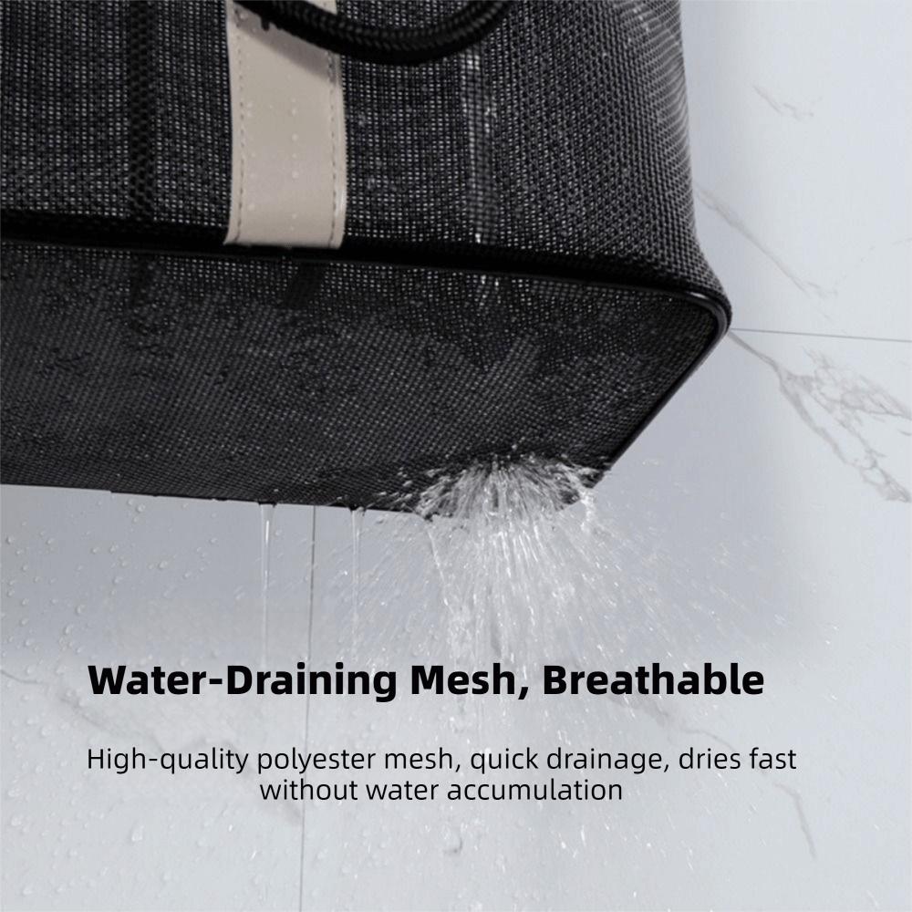 Breathable Mesh Shower Bag Large Capacity Makeup Tote Handbag Beach Organizer  for Home