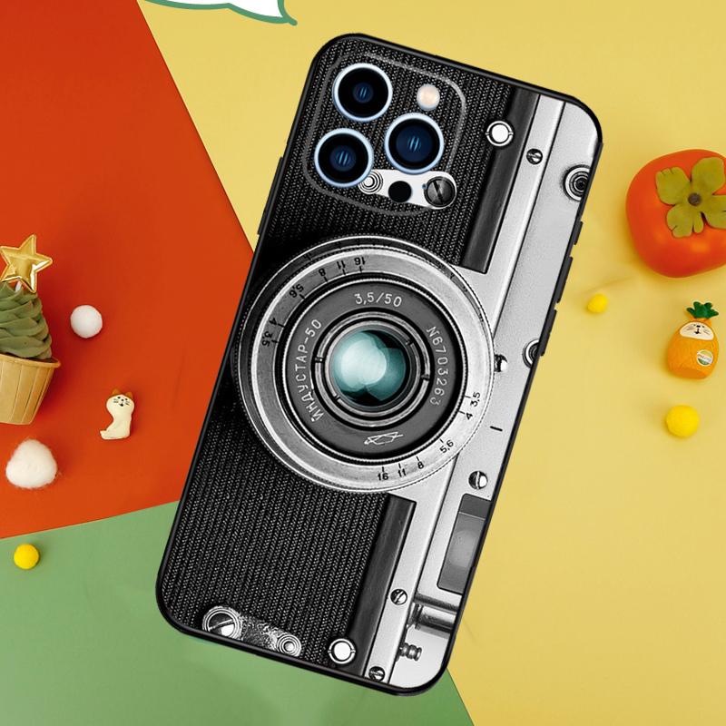 Retro Camera Vintage Case For iPhone 14 13 12 11 15 16 Pro Max Mini X XR XS Max 8 7 14 15 16 Plus Cover Funda