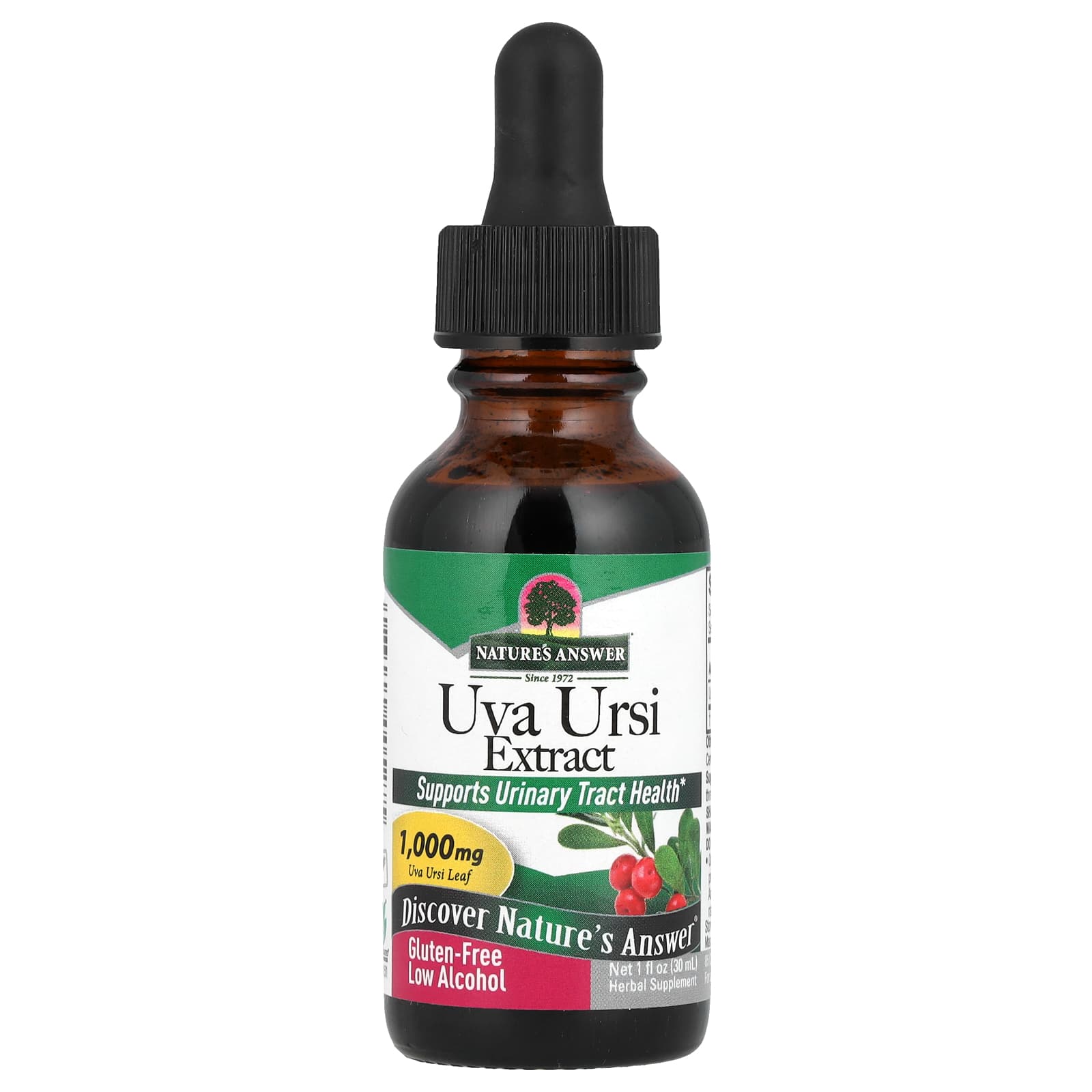 

Nature S Answer, Uva Ursi Extract, Low Alcohol, 1,000Mg, 30Ml(1Fl Oz)