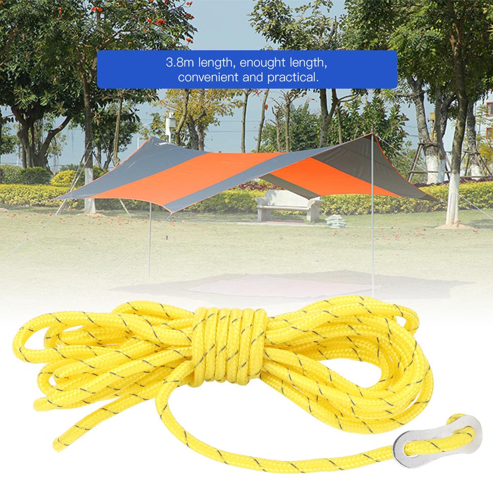 4Pcs Outdoor Durable Reflective Wind Rope Fixing Accessory with Buckle for Tent Awning
