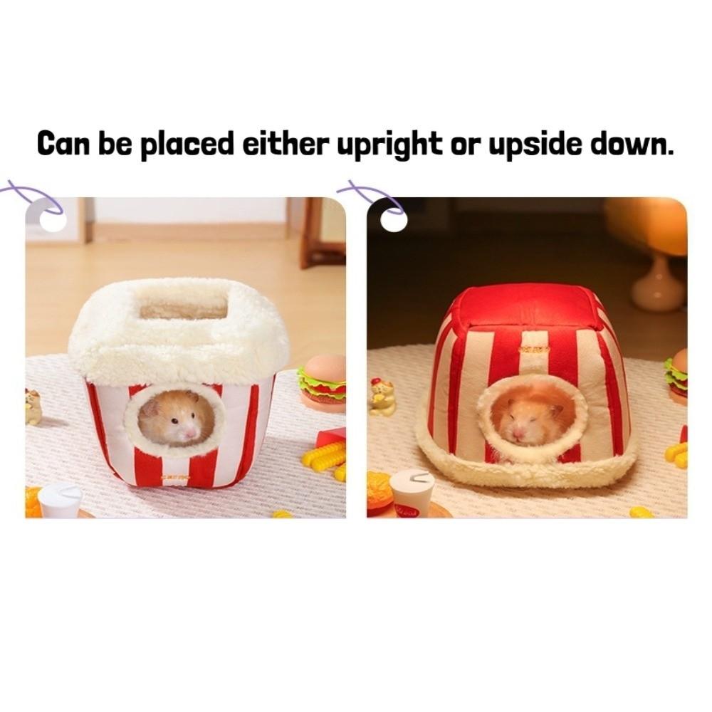 Thickened Hamster Cotton House Soft Rat Sleepping Bed Tree Stump Hamster House Cave  Golden Hamster